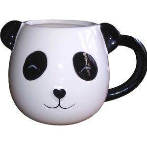 Panda Mug with Ears Eat Sleep and Be Cute Heart Nose Panda Coffee Tea Mug